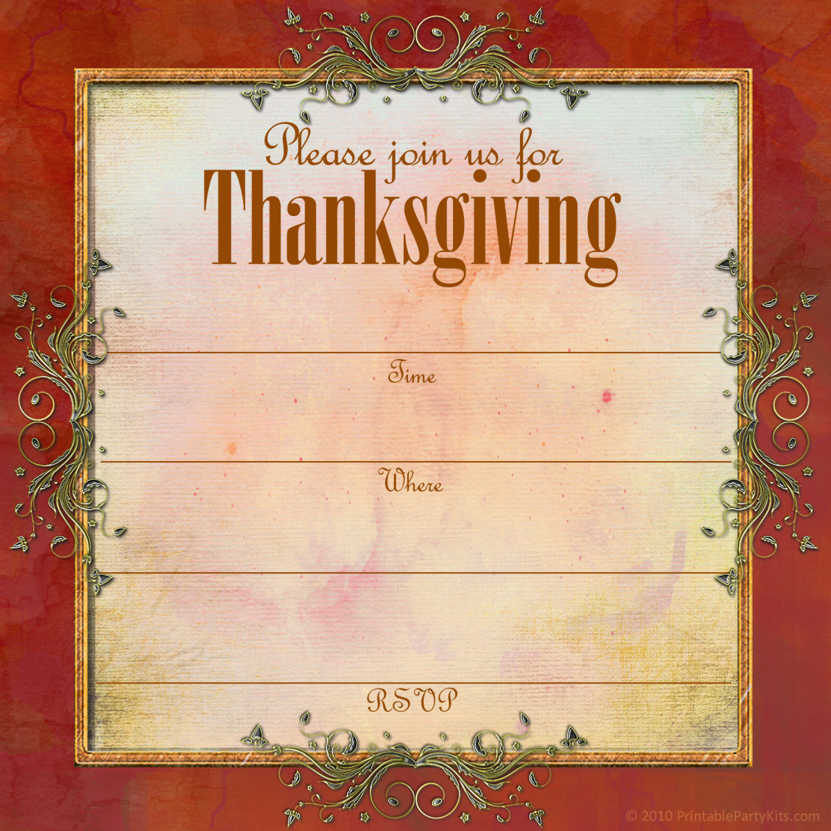 Free Printable Thanksgiving Invitations Templates HubPages