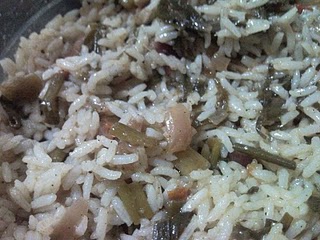 Spring Onion Rice - Ingredients and Method of Preparation of Green Onion Rice