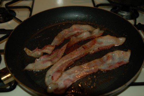  Some thick bacon adds awesome taste! 