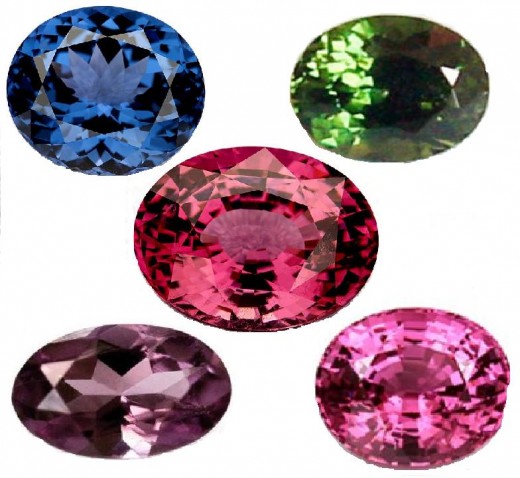 Different Colors of Spinel