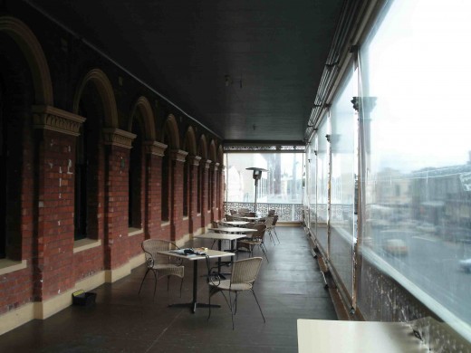 The hotel verandah - great place from which to watch Ballarat life unfold