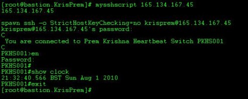 automatically logged in and executed a command