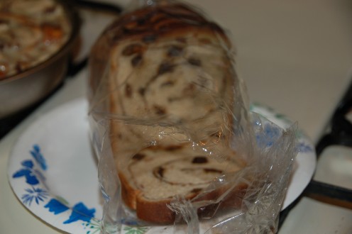  This is the kind of raisin bread you're looking for chock full of raisins and cinnamon swirls!