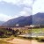 Approaching the Air Force Academy buildings ~ 2 photos pieced together Approaching the Air Force Academy buildings ~ 2 photos pieced together