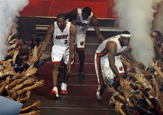 The Miami Heat with Dwayne Wade, LeBron James and Chris Bosh have high expectations