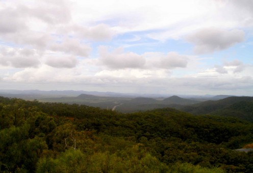 The road follows the ridges, then disappears into the wilderness