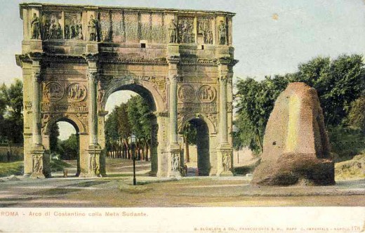 The Arch of Constantine seen from the Colosseum