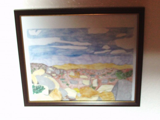 The desert landscape looks quite nice in a picture frame on my wall.