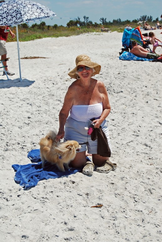 Meet Becky, my wife, and our delightful pom, Misty.