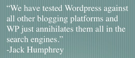 Expert blogger Jack Humphrey weighs in on Wordpress.