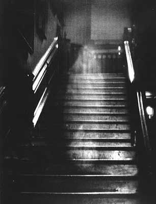 On the stairs