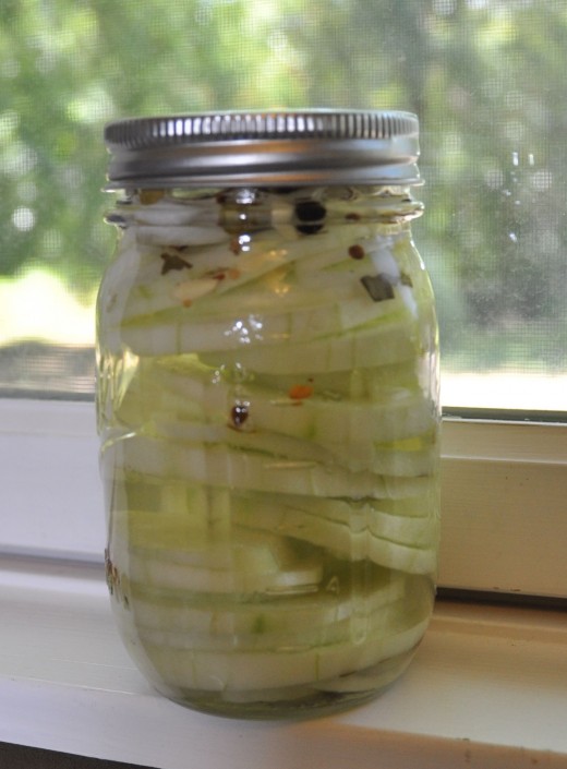 Refrigerator pickles - a taste of summer.