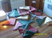 The cut pile of material