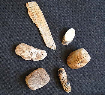 These small pieces of driftwood are drilled and ready to be imagined into unique, one of a kind finished designs.