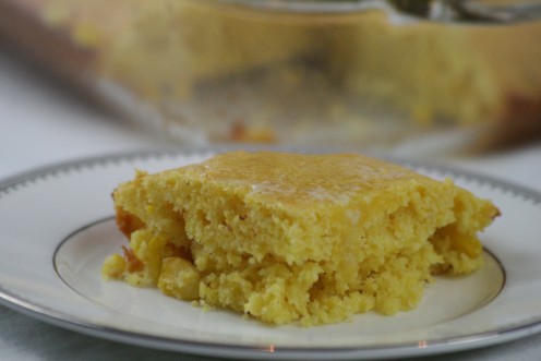 Mama Shirley's old-fashioned corn bread.  The photo comes from MomsWhoThink.com on flickr and the recipe is also available there.