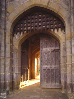 The original woodern portcullis is extremely rare