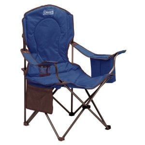 Coleman Oversized Quad Chair with Cooler, Blue