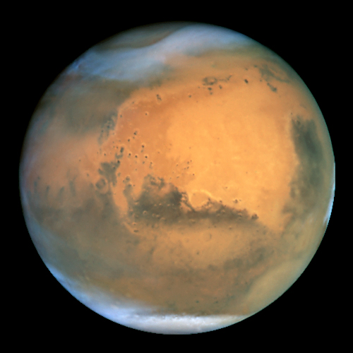 Mars, much smaller than earth, has a correspondingly higher Schuman resonance.