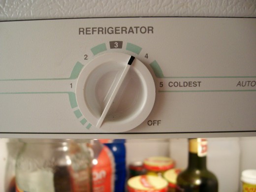 Turn Refrigerator Cold Control to off.