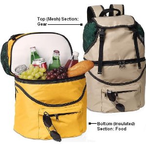 Insulated Waterproof Picnic Backpack - Separate Sections for Food & Gear