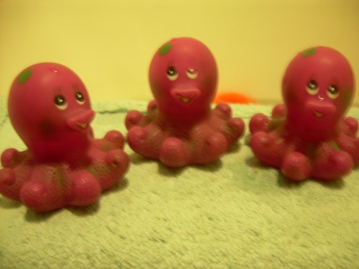 Ariel's octopus babies; named Matt, Scott, and Ross