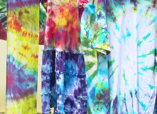 The chance to tie-dye a bunch of clothing for myself and family.