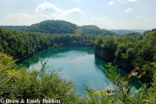 Here's a view of the quarry from the Harold Lambert Overlook.  It's a beautiful sight.