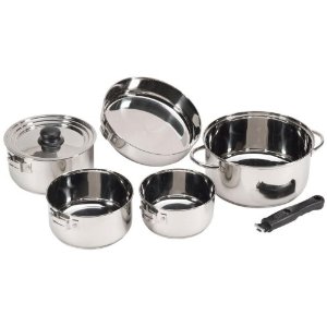 Stansport Premium Quality Stainless Steel 7 piece Deluxe Family Cookset