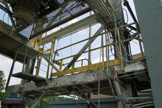 This is the "Before" picture. Notice all the handrails are still present.