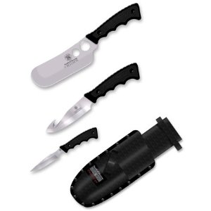 Smith & Wesson SWCAMP Campfire Set with Cleaver, Guthook and Campknife
