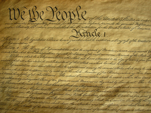 Attribution:  US Constitution by Thorne Enterprises     Flickr.com
