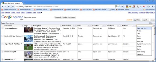 Google Squared for Keyword Research