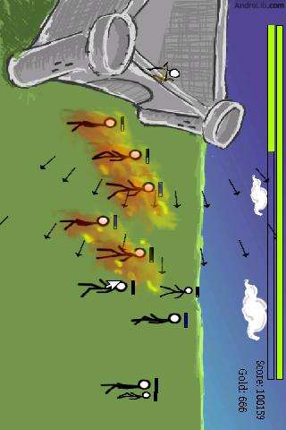 Flick Defense screenshot, courtesy of Androlib.com