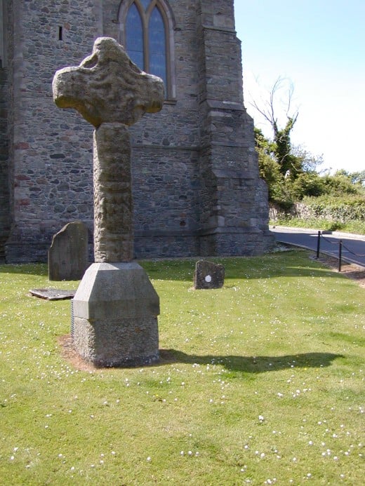 Celtic cross outside a church