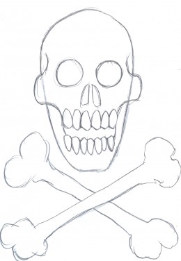 How To Draw Skull And Crossbones