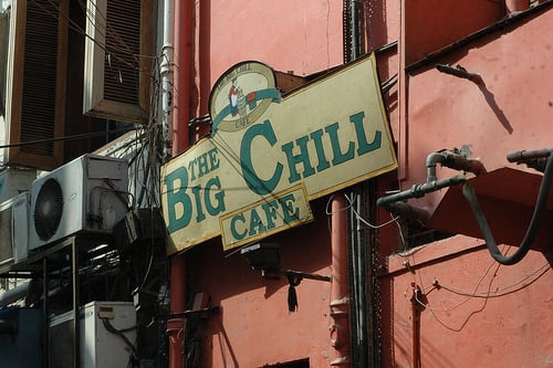 Outside Big Chill in East of Kailash New Delhi