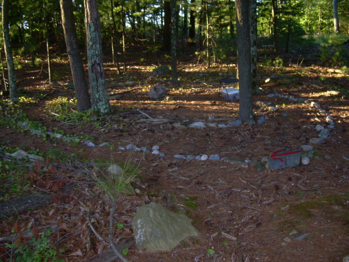 Wooded labyrinth at my co-housing village in central Massachusetts