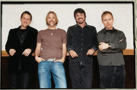 My idea of a perfect birthday is a Foo Fighters concert. Pictured from left to right are band members: Chris Shiflett,Taylor Hawkins,Dave Grohl and Nate Mendel. Oh Yeah!!!!