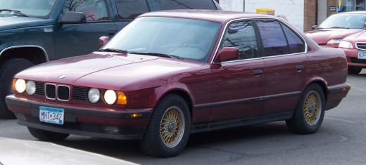 An E34 BMW 5 series. The 7 looked much the same inside and out.