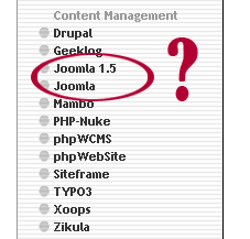 Joomla 1.0 vs 1.5