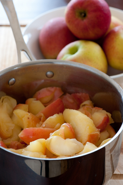 Freshly stewed and pureed apples are a great first baby food.