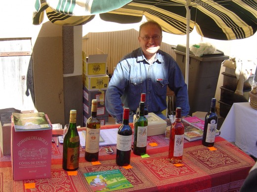 Noel Lepreux with his personal selection of fine wines