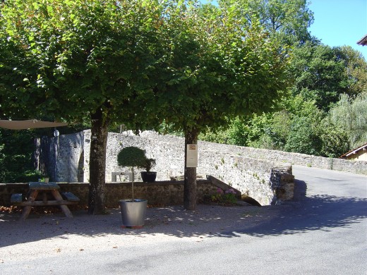 Seating outside overlooking the river