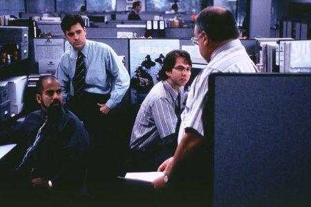 Ajay Naidu, Ron Livingston, Davis Herman and Richard Riehle in Office Space