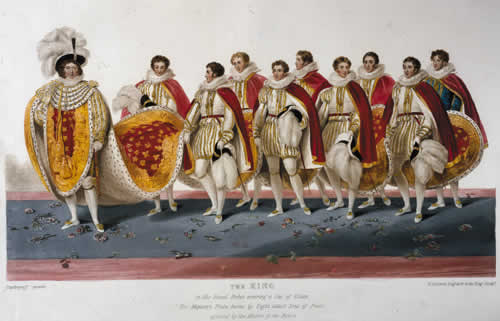 Depiction of coronation of George IV, 1821