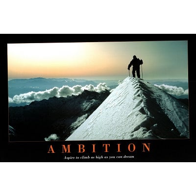 Ambition motivational poster