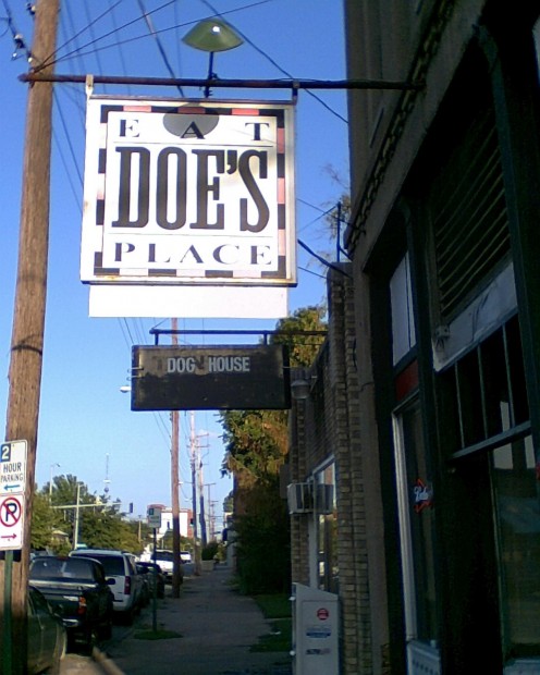 Outside of Doe's Eat Place,  Little Rock, AR