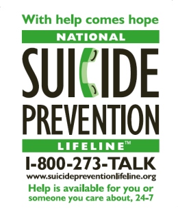 Call a suicide hotline if you or someone you know is feeling suicidal