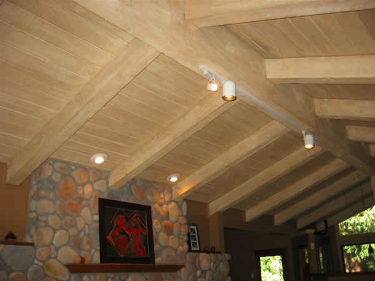 Home Remodeling Improvement Ideas with Wood Ceiling Beams