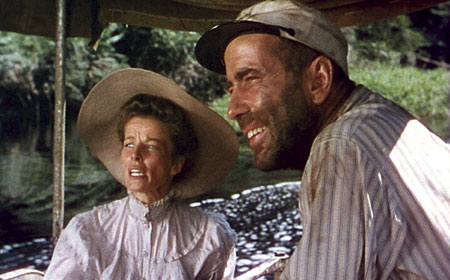 Katharine Hepburn and Humphry Bogart in The African Queen